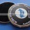 round shape metal coster leather coaster printing logo on the leather