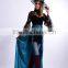 Halloween sexy sorceress dark blue dance fancy dress costumes with hat