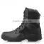 black leather military combat boots/steel toe waterproof work boot