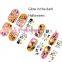 New glow in the dark halloween nail sticker , halloween nail art decals