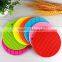 Hot sale FDA and LFGB food grade Round shape silicone table mat & silicone placemat