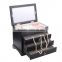 luxury pu leather mdf lint inside handmade different grade accessories box saving wooden box jewelry box
