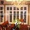 economic white color simple new design wooden flat exterior louvered door on sale