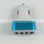 Aluminum Panel 3 port usb car charger 5V 3.1A