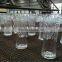 Middle size clear fancy shape glass vase for flower