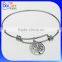 Custom Silver Tree of Life Bangle Bracelet Stainless Steel Expandable Tree Of Life Charm Bracelet Wholesale