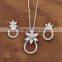 Jewelry 2016 Silver White Sterling Silver Set Jewelry