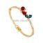 2015 new 18k Thick gold crystal butterfly bracelet