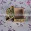 Square shaped electroplating ceramic jewelry box wholesale with golden color
