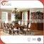 Top grade solid wood rotating round tables European antique dining room furniture A20