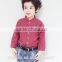 Stand collar cotton long sleeve shirt for kids