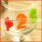 Promotional gift silicone sustion cup wine glass marker