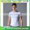 New fashion men's 100% polyester short sleeve slim fit dry fit elastic sport t shirt