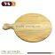 Round acacia wood chopping board with handle