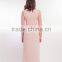 100% weave sexy skin pink ladies western long dress sexy