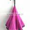 double layer inside out reverse umbrella with C shape handle upside down umbrella inverted umbrella