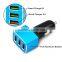 Full aluminum bottom quick universal car 3 usb charger for iphone samsung android series