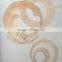 deep embossed circle design vinly wallpaper with abstract image