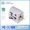 International Portable Dual USB Universal Travel Adapter With USA/AU/EU/UK Worldwide Plugs