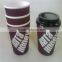 custom printed disposable ripple wall paper cup for shop wholesale