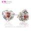 Victoria Series Sterling Silver Ring Garnet Zircon Ring Beautiful Earrings For Girls