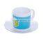 Customized colorful PP coffee mug with plate