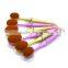 Pro Toothbrush Shape Oval Makeup Brush Foundation Powder Eyebrow Make up Brushes Beauty Tools ROSE Gold White 10PCS/set