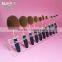 New Style Foundation Wholesale 10pcs Tooth Rose Gold Cosmetics Oval Makeup Brush Set