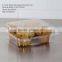 Square Clear Hinged Clamshell Type Plastic StayLock Medium Food Container for Salad, Muffins, Cake, Pastry and Fruit Packaging