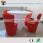 rechargeable battery operated led dining table and chair with color change