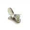 Nickel Plate High Quality Stamping Steel Metal Suspender Clip with plastic teeth inside for garment, cloth clip
