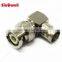 CCTV camera solderless coaxial L type bnc male connector