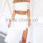 2016 Lasted Mini under skirt design White tie up Wrap long maxi skirt