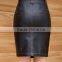 Design cheapest women mini wrap skirts/PU leather skirt