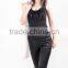 Ladies Black Vest Decorated With Feather 2015