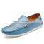 new style blue casual shoes fashion for men, slip on white peas shoes casual brand with leather from china factory