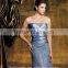 dark blue high quality sleeveless full length elegant lace mother of the bride evening dresses