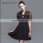 Maxnegio summer black dress with lace chinese runway dress