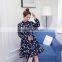 High Waist Fashion Spring Maternity Dress 2017 Import Floral Print Chiffon Dress