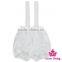 Fairy Kids Plain White Color Cotton Toddler Girl Braces Suspend Summer Grows Capri Shorts