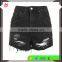 Women Fashionable Wearing Black Distressed High Waisted Denim Shorts