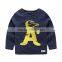 Wholesale spring cotton long sleeves boys kids round neck t-shirt
