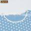 Fashion Design Qianxiu Polka Dot Dress Gown Knit Cotton Nightdress Women Sweet Breathable Sleepwear