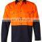 OEM manufacture TC Drill button mechanic breathable work shirts wholesale