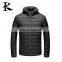 Men winter light down jacket padding coats with removable hood