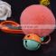 China Supplier Real Rex Rabbit Fur ball with Jingle Bell Pompom Keychain