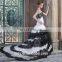 Elegant Bridal gowns sweetheart neckline Black and white A-line Wedding Dresses