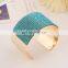 2017 Hot Sale High Quality Colorful Crystal Bangles in Copper Alloy for Women