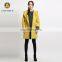 High Quality 2017 New Lady Yellow Winter Coat Fashion