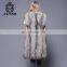 2017 New Product Long Length Plush real Fox fur Coat